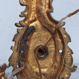 Pair of large Napoleon III bronze wall lights