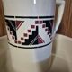 Antique toilet set Badonviller grenade ceramic geometric pattern
