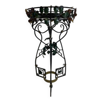 Support à fleurs forgé Art Nouveau