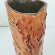 Stoneware vase signed LM, organic style, 70s/90s