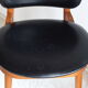 Suite of 6 Chairs Baumann model Pegasus in beech and faux black leather
