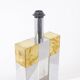 Sandro Petti. Geometric lamp in silvered and gilded metal. 1970s.