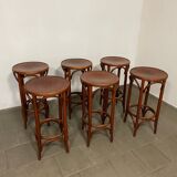 Set of 6 Thonet bar stools