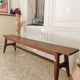 Solid oak compass foot bench