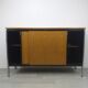 Sideboard storage modernist design 70s vintage oak metal