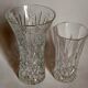 Duo de vases en cristal français vintage
