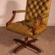 Office Chair Known as Swivel Executive Chair in Mahogany and Leather