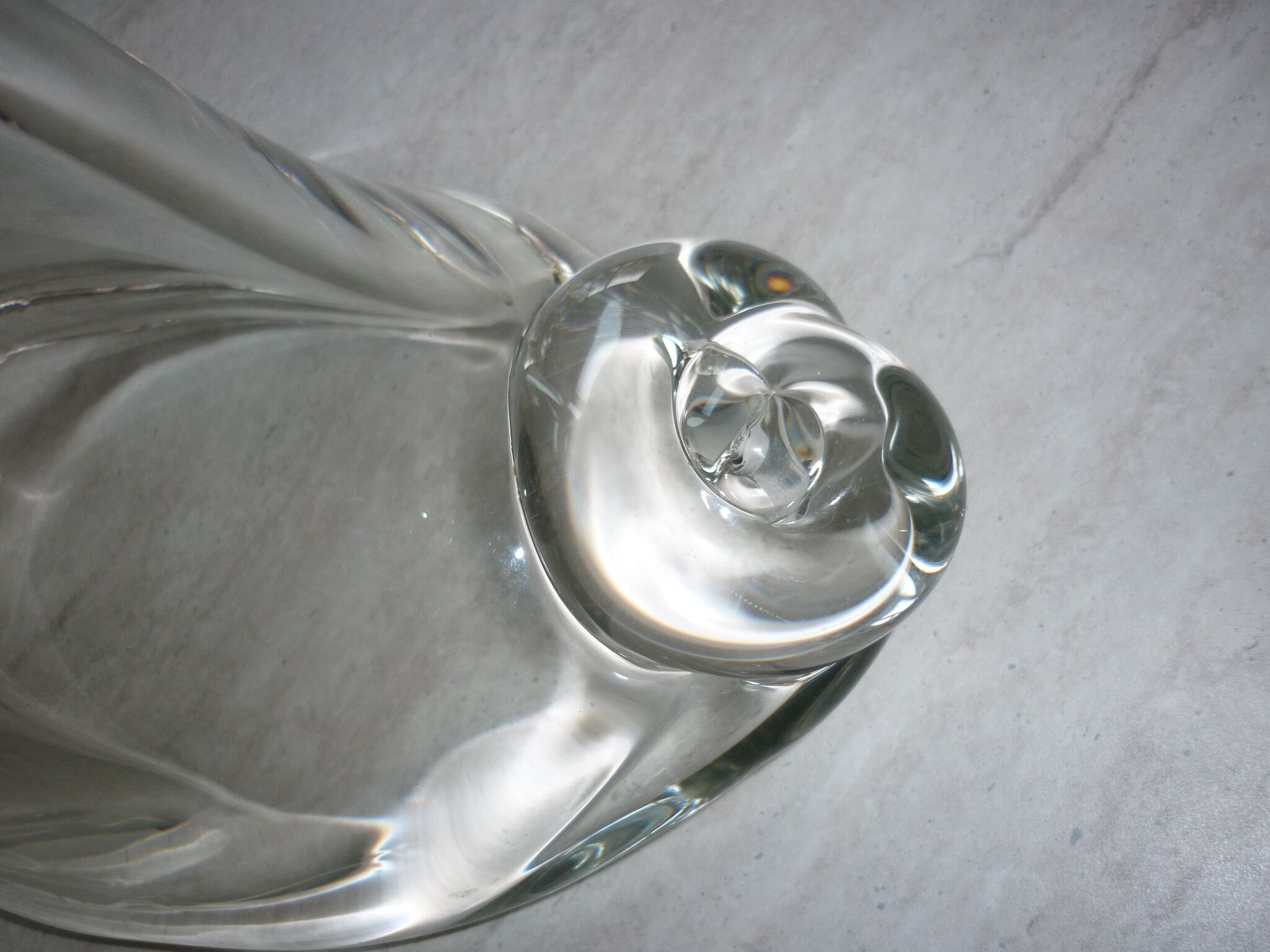 Crystal vase signed Daum France 1926