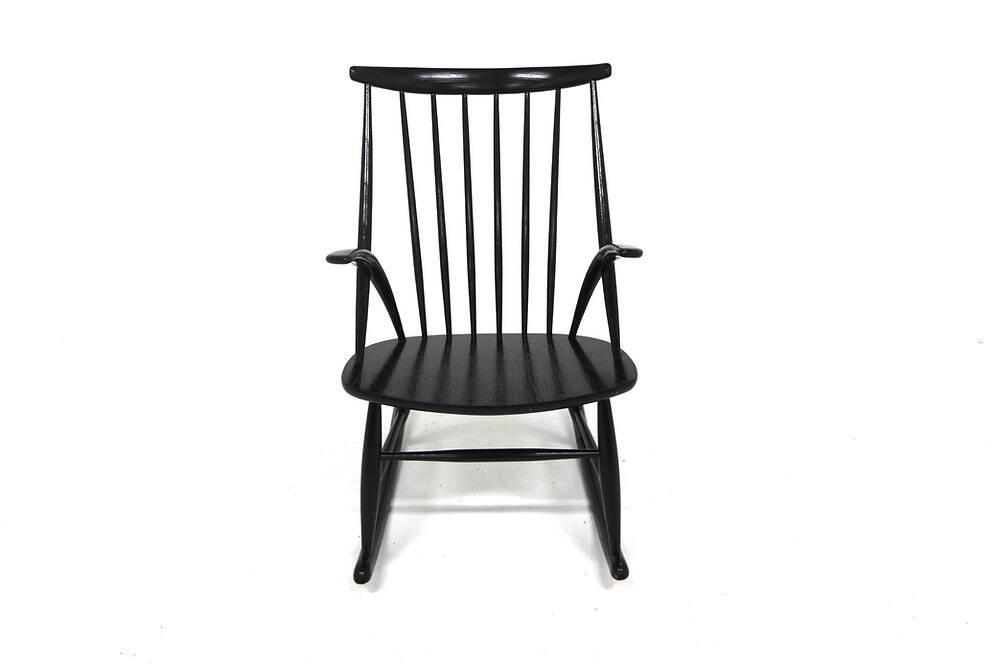 Beech rocking chair, Illum Wikkelsø, N. Eilersen, Denmark, 1960