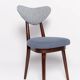 Heart-shaped chair in light and medium blue denim, Europe, 1960s
