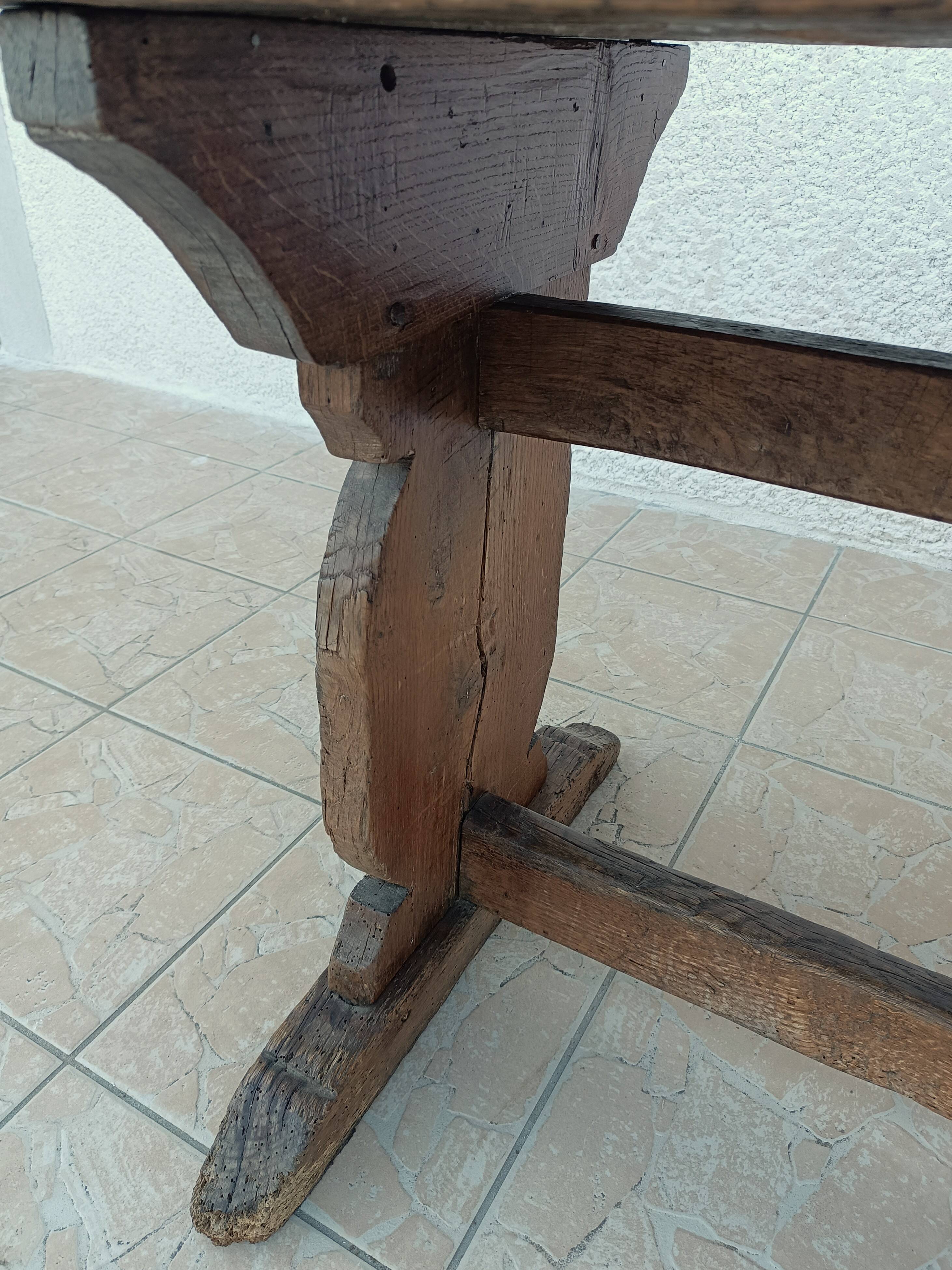 18th Century Solid Oak Monastery Table