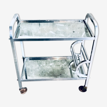 Aluminium and mirrors serving table
