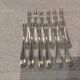 12 silver-plated metal snail forks, SFAM silversmith, Art Deco style