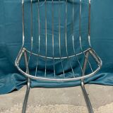 Set of 4 Gastone Rinaldi style chairs in chrome metal