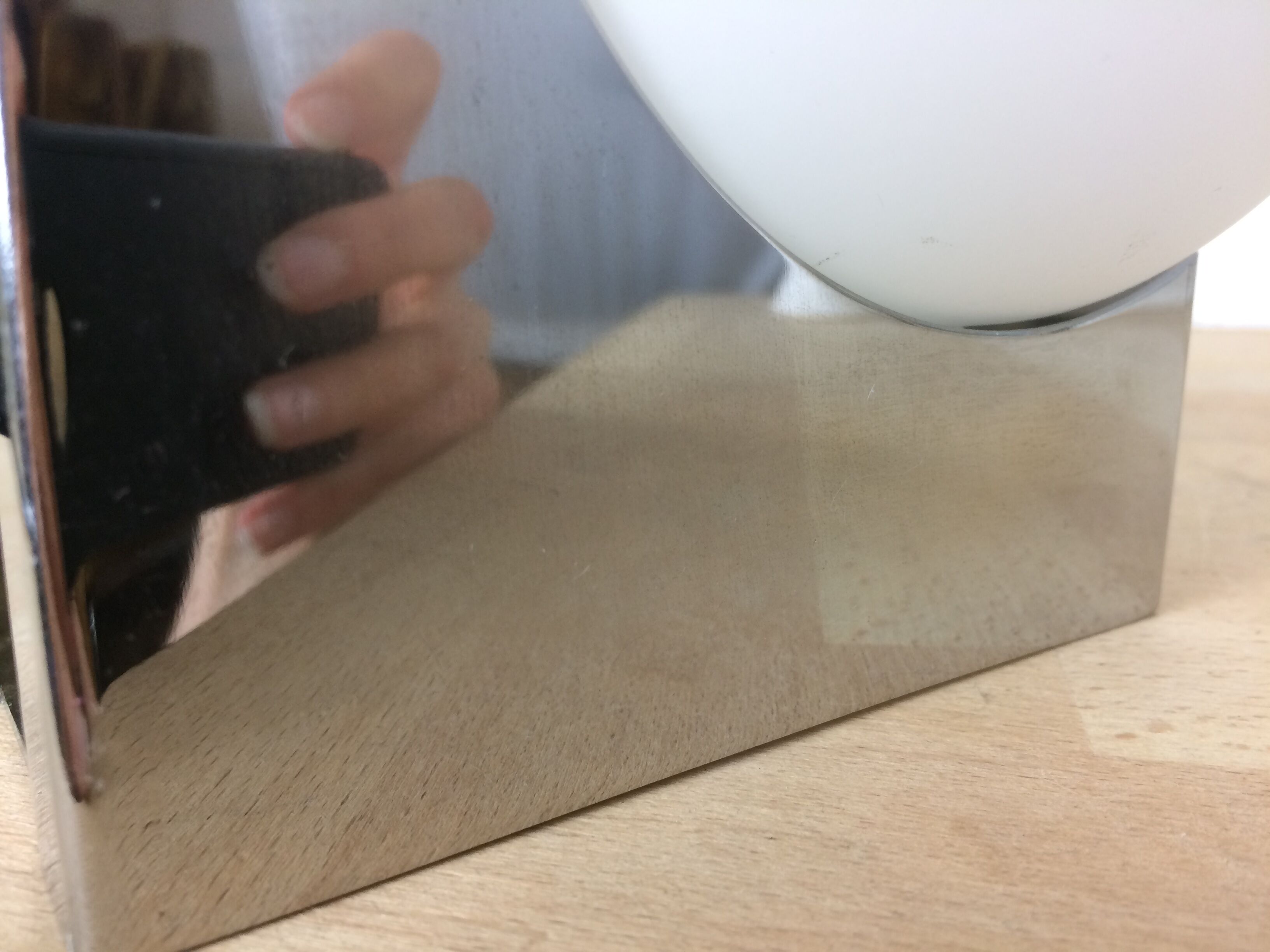 1970 chrome and opaline ball