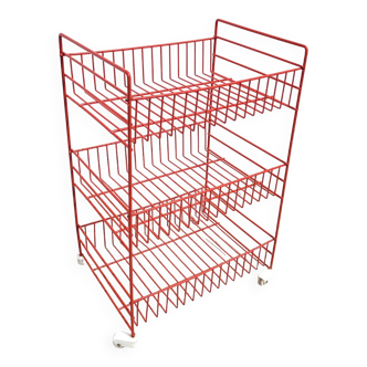 Dessert or small shelf with vintage wheels