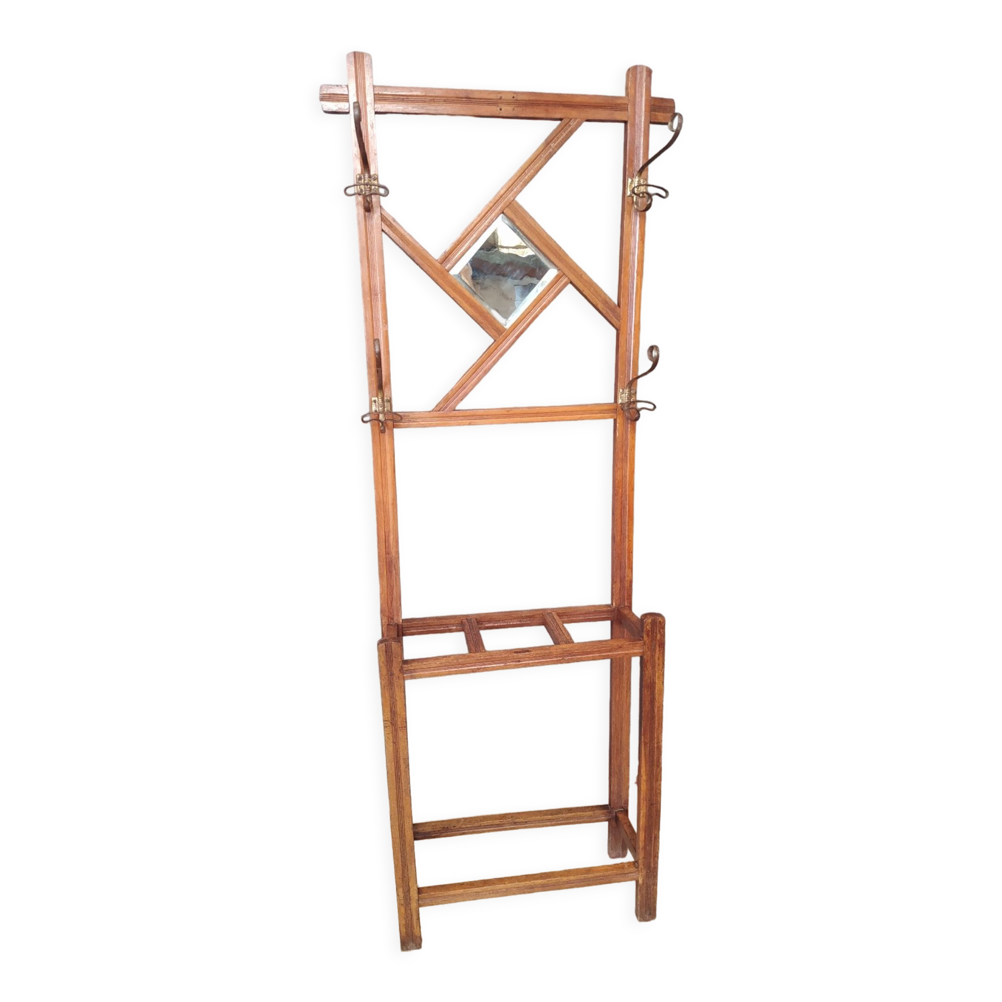 Vintage wooden coat rack