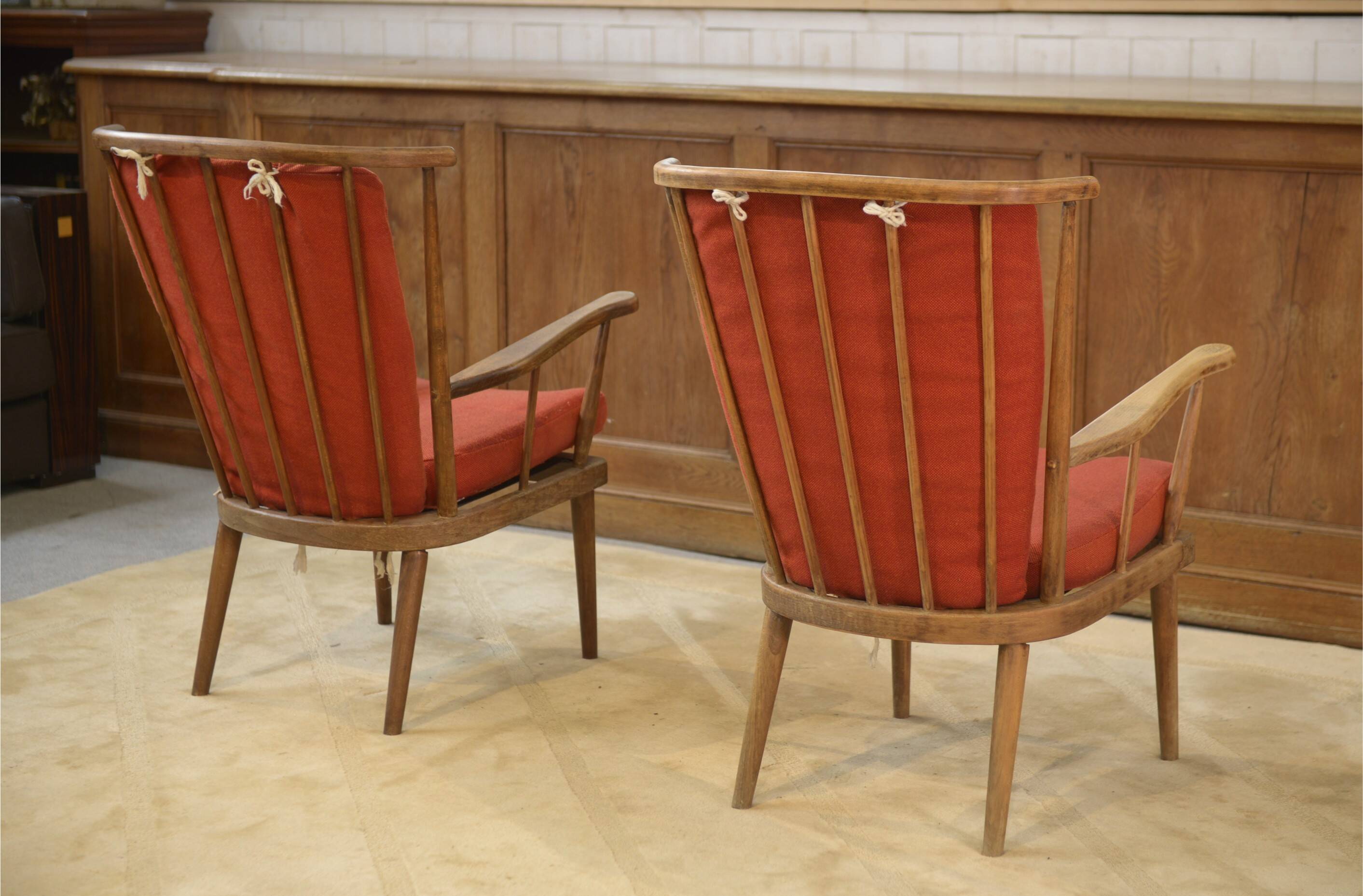 Paire de fauteuils éventail Baumann 1960’s