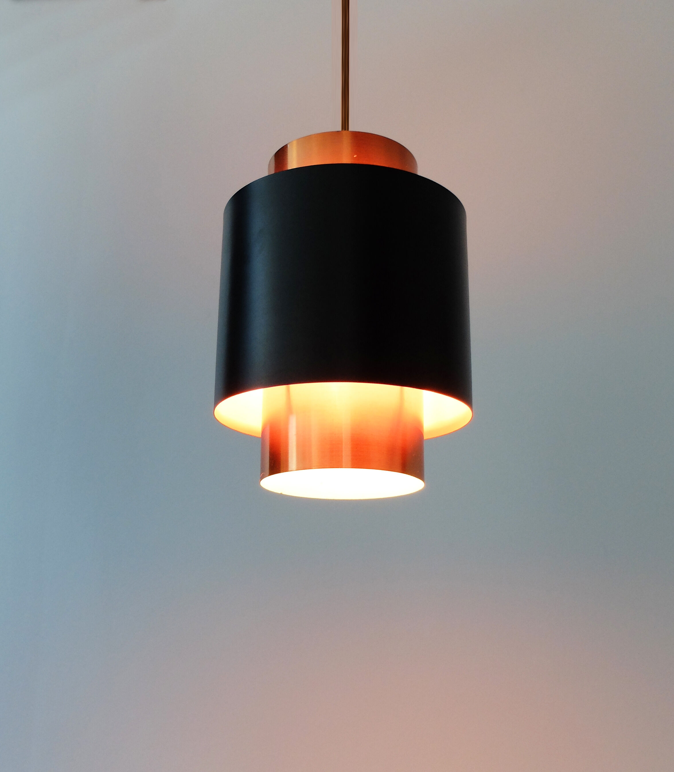 Hanging lamp Tunika copper Jo Hammerborg, Denmark, 1960