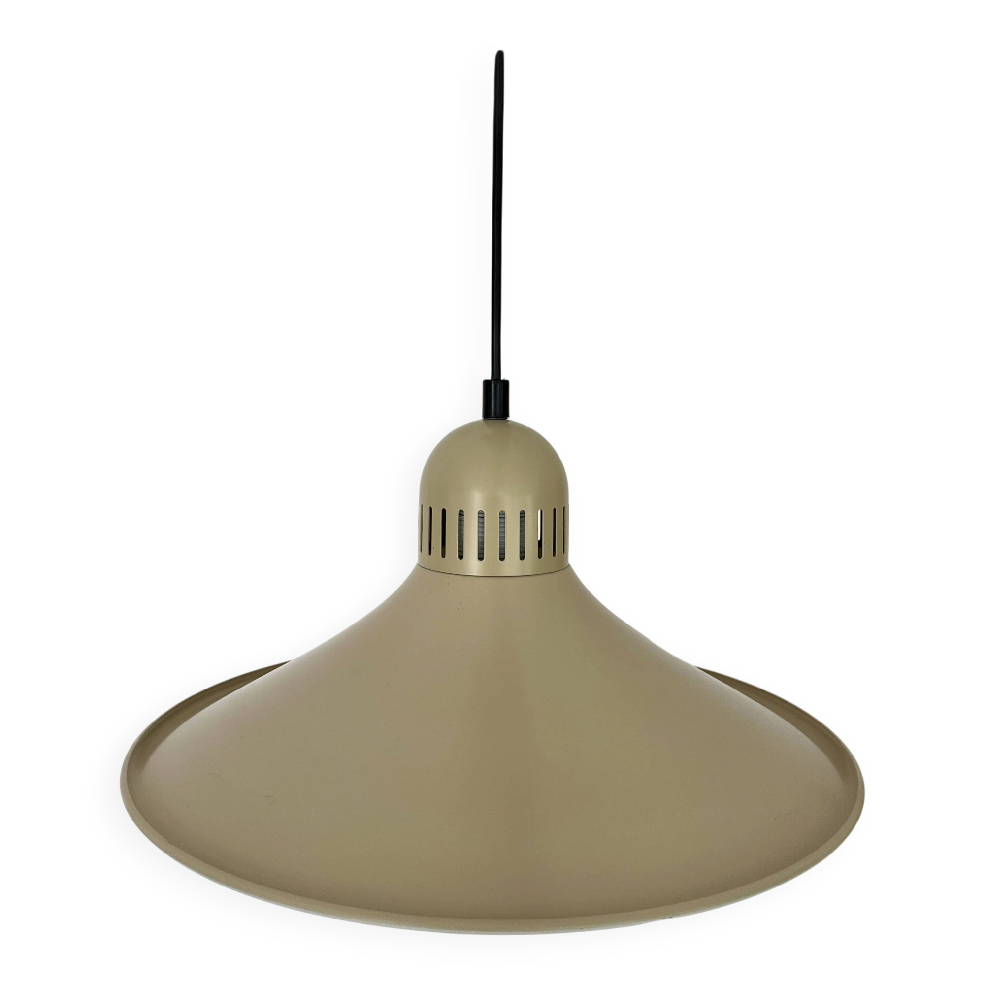 Suspension métal laqué beige clair / blanc