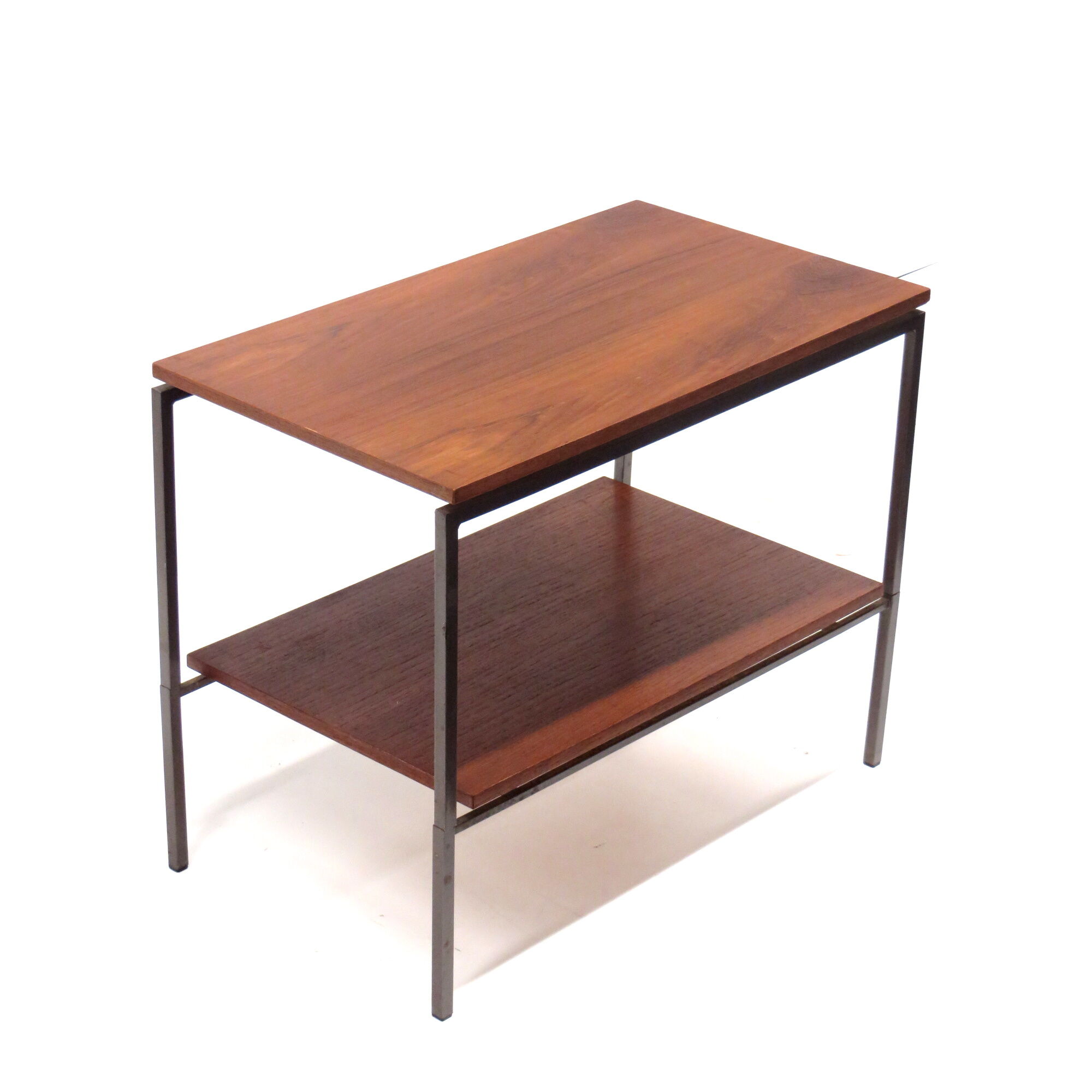 Vintage side table with magazine compartment made in the 1960s