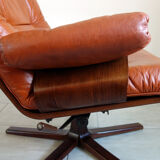Leather armchair G Mobel, Sweden 60s