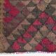 Burgundy Geometric Tribal Kilim Runner Rug, 80x342Cm