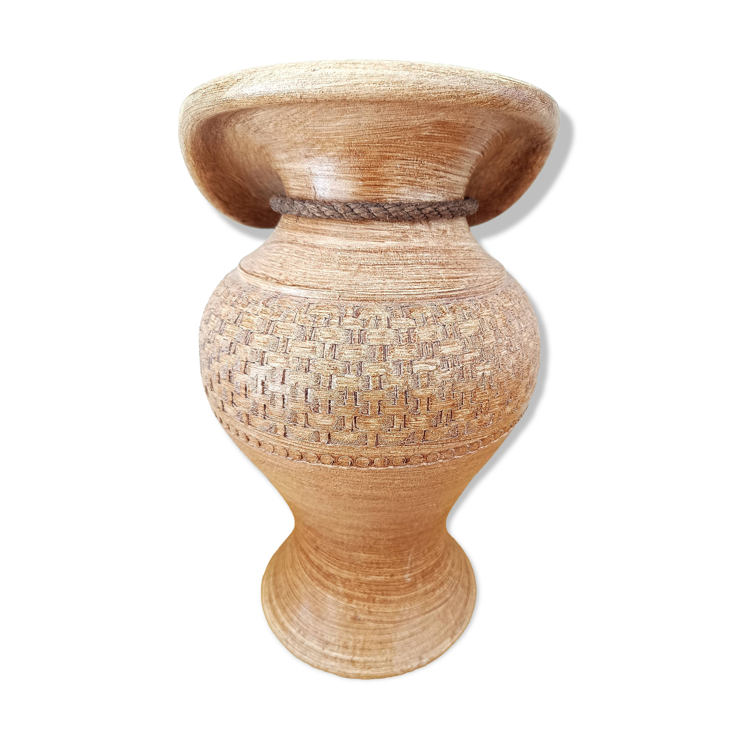 Decorative terracotta vase