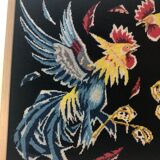 Tapestry vintage cockfight canvas