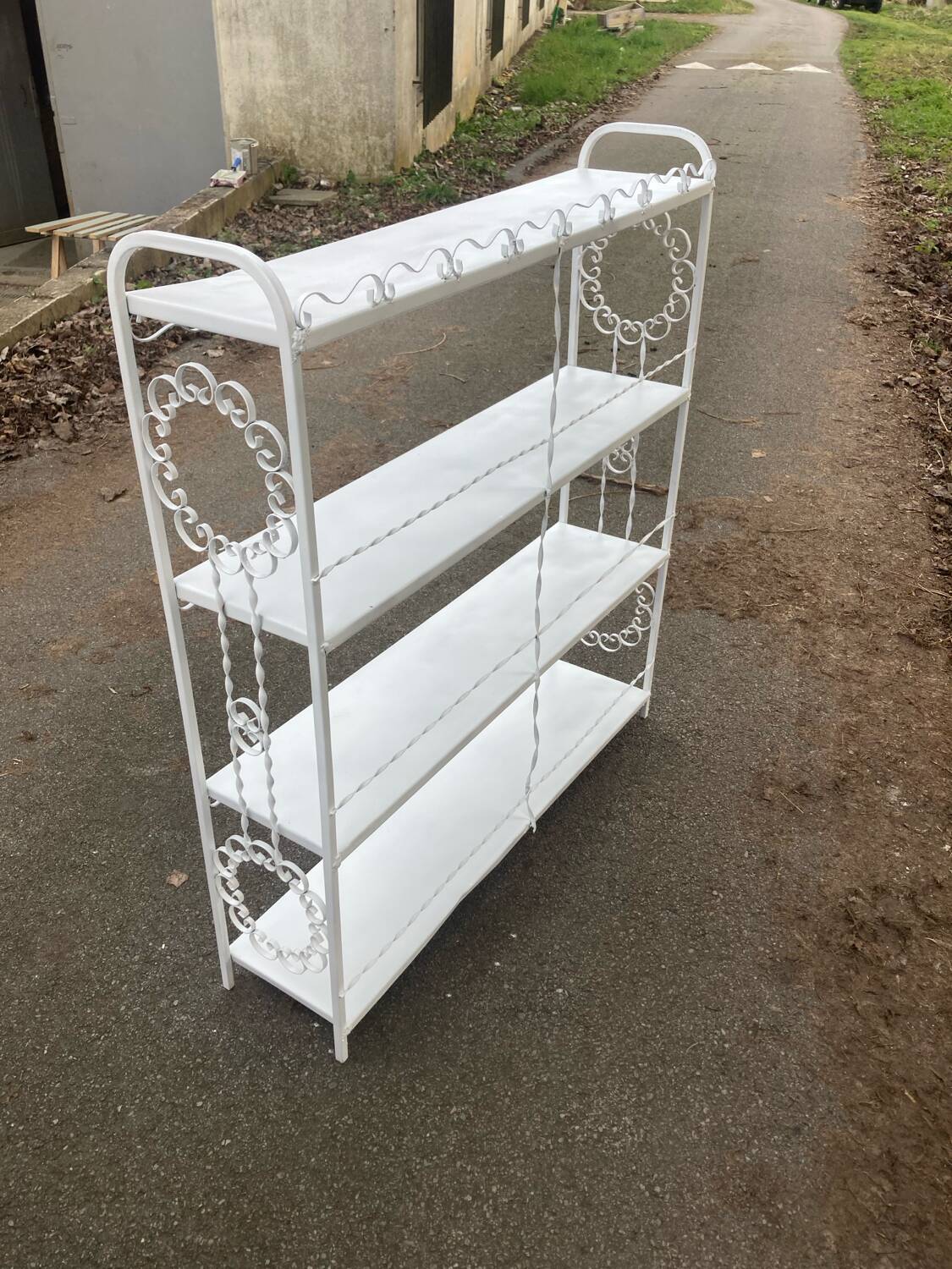 Wrought iron shelf