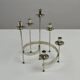 Pair of White Metal “Spiral” Candle holders by Gunnar Ander for Ystad-Metall, Sweden, 1960s