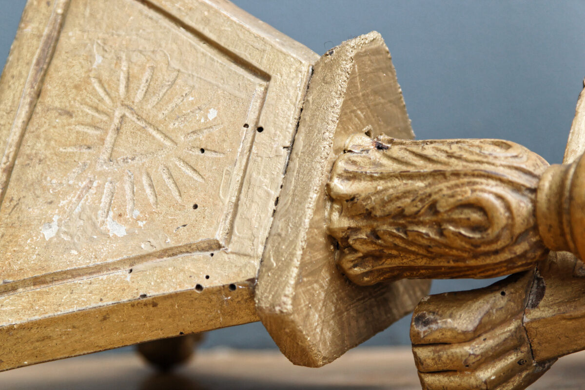 Pair of wooden candle spades, 18th century