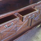 Imposing Basque furniture with regional crosses and original central door - 20th century