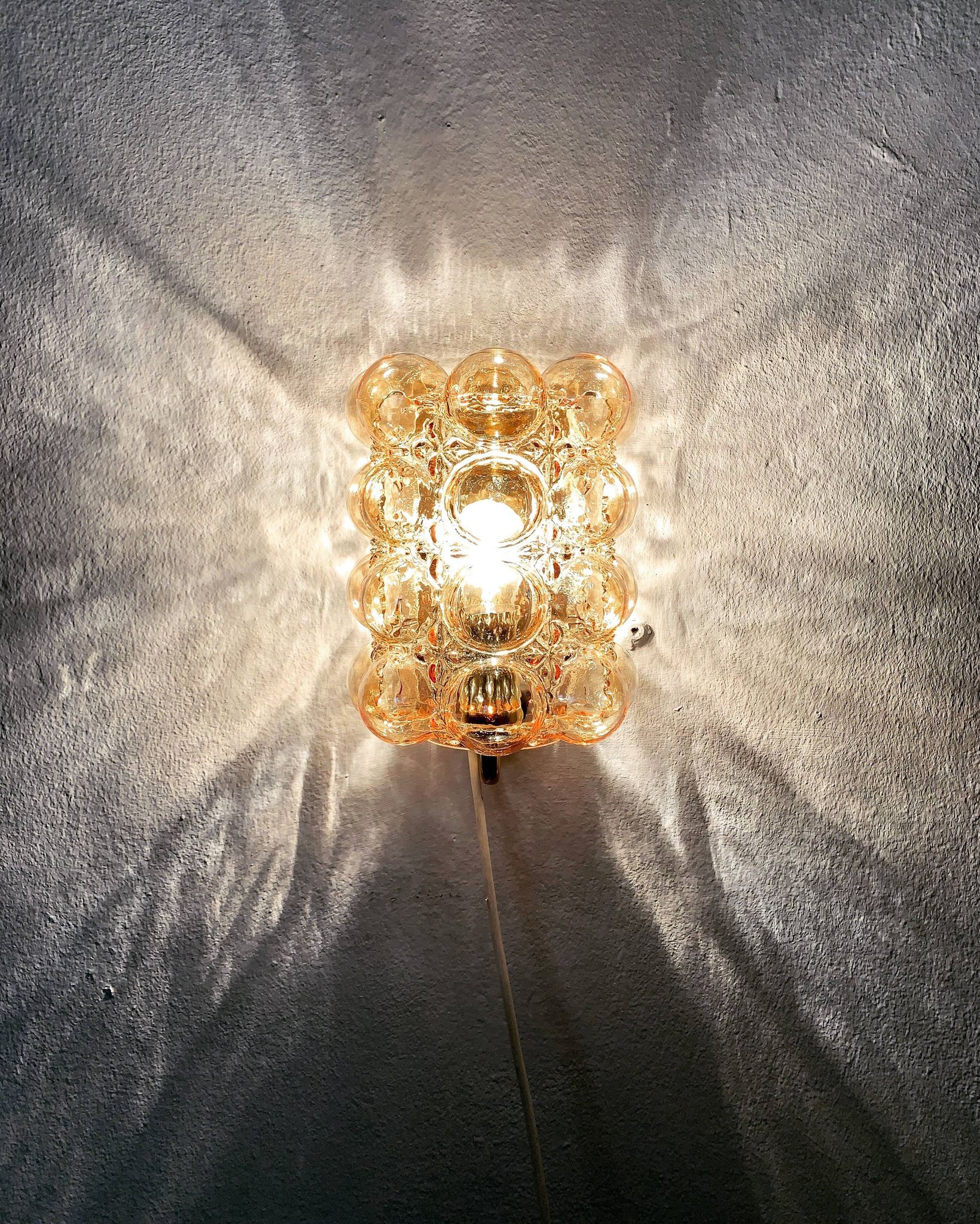 Set of 2 mid-century modern bubble wall lamps by Helena Tynell for Limburg