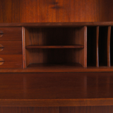 Vintage Danish retro office desk in 60s teak