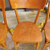 Set of bistro chairs, golden oak color