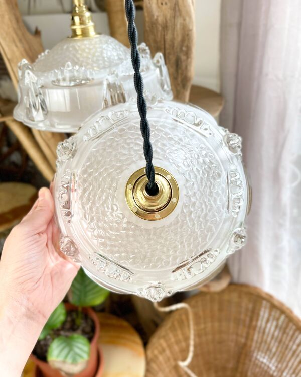 Baladeuse globe vintage en verre ezan personnalisable
