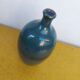 Enamelled terracotta vase, blue