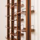 Italian mid century floor to ceiling teak wall unit or room divider, 1960