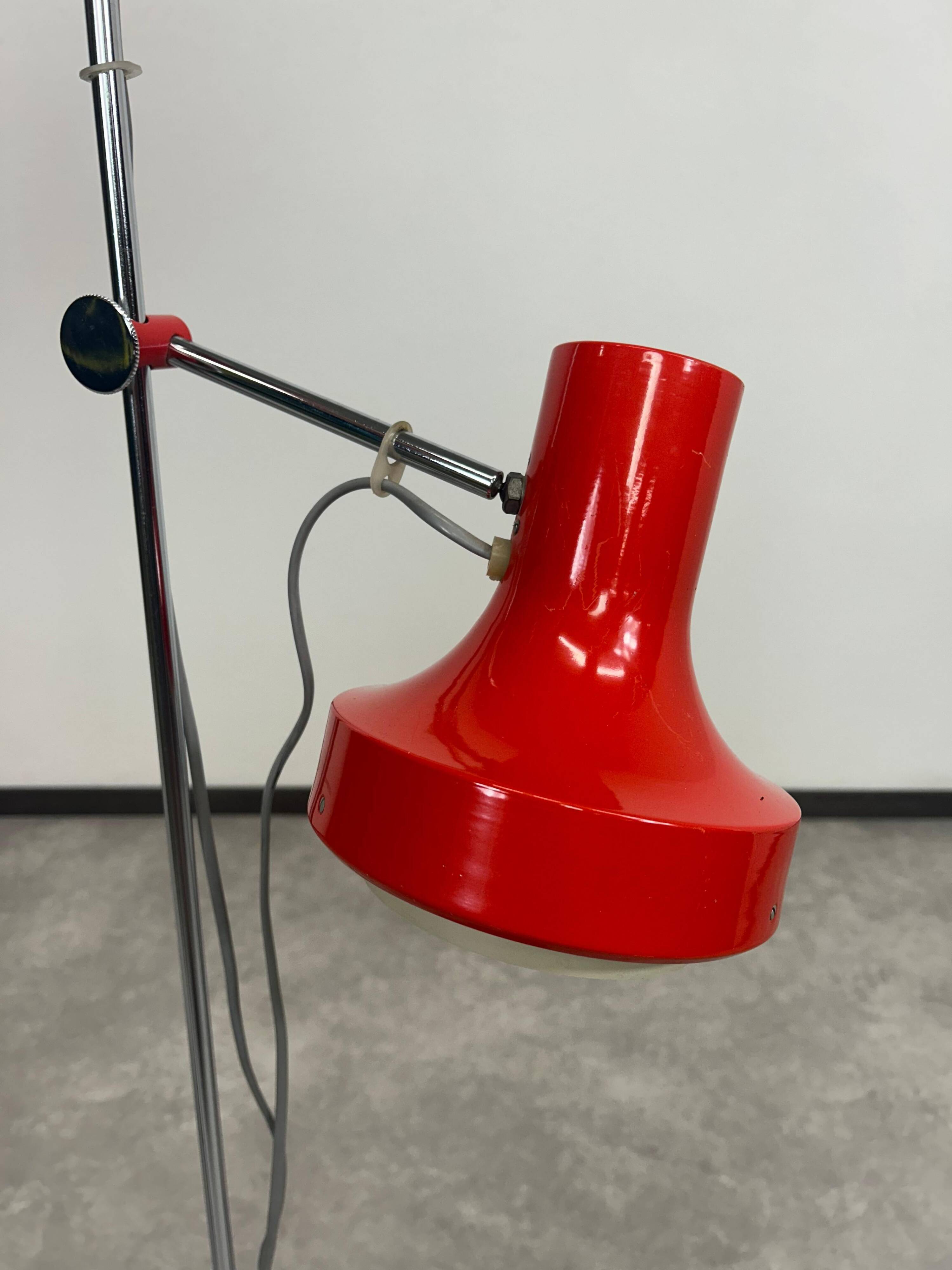 Red floor lamp by Josef Hurka for Napako