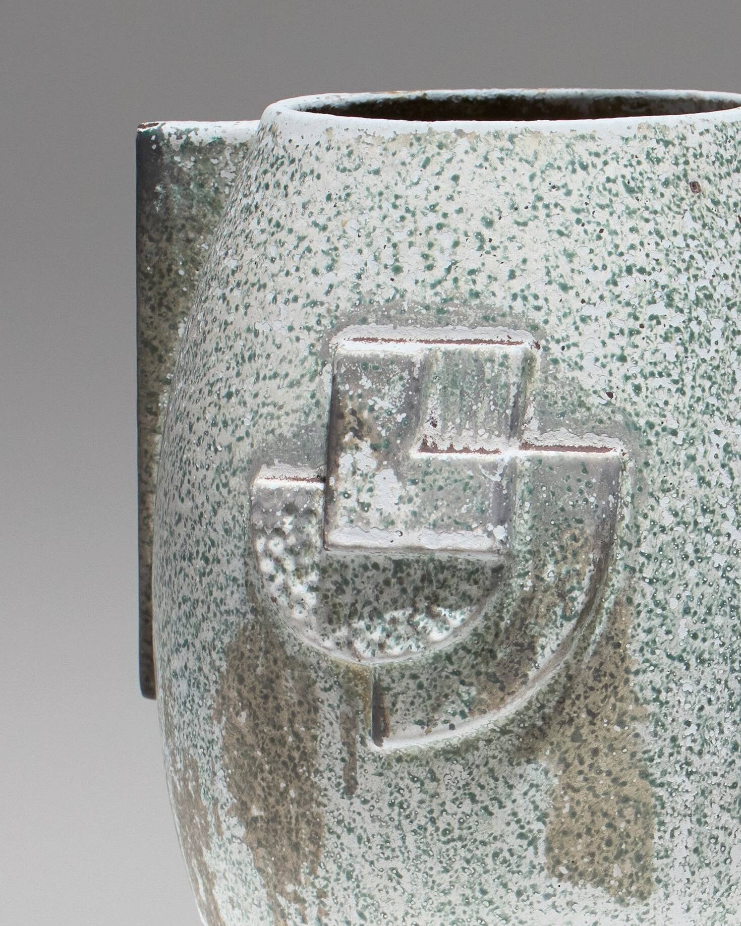 Art Deco Glazed Ceramic Vase, 1930s