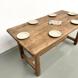 Small old farmhouse table with square legs