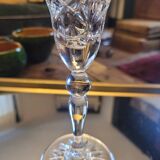 Large cut glass stemmed glass – star decoration – 1960s