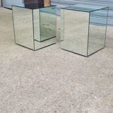 Sofa end cube mirror