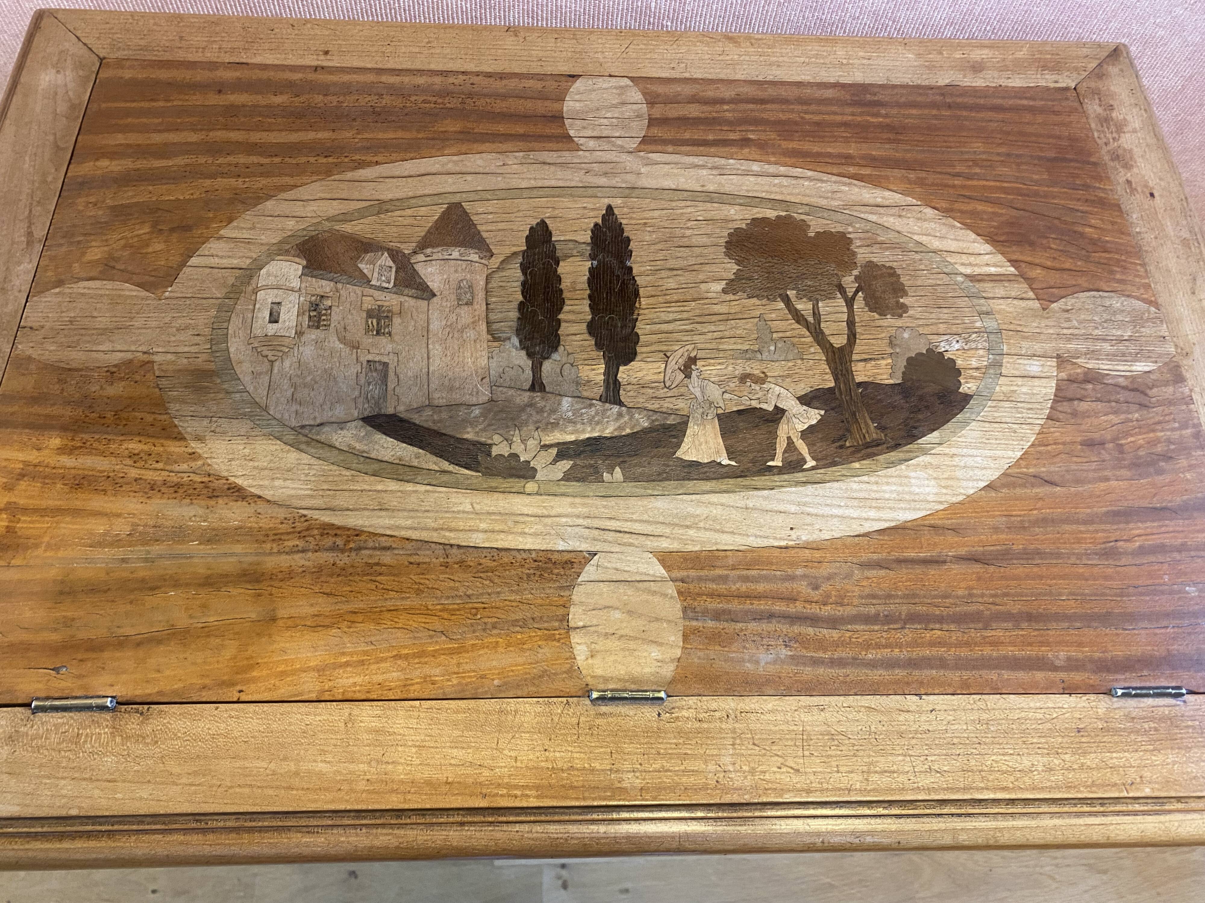 Louis XV style table in cherry wood