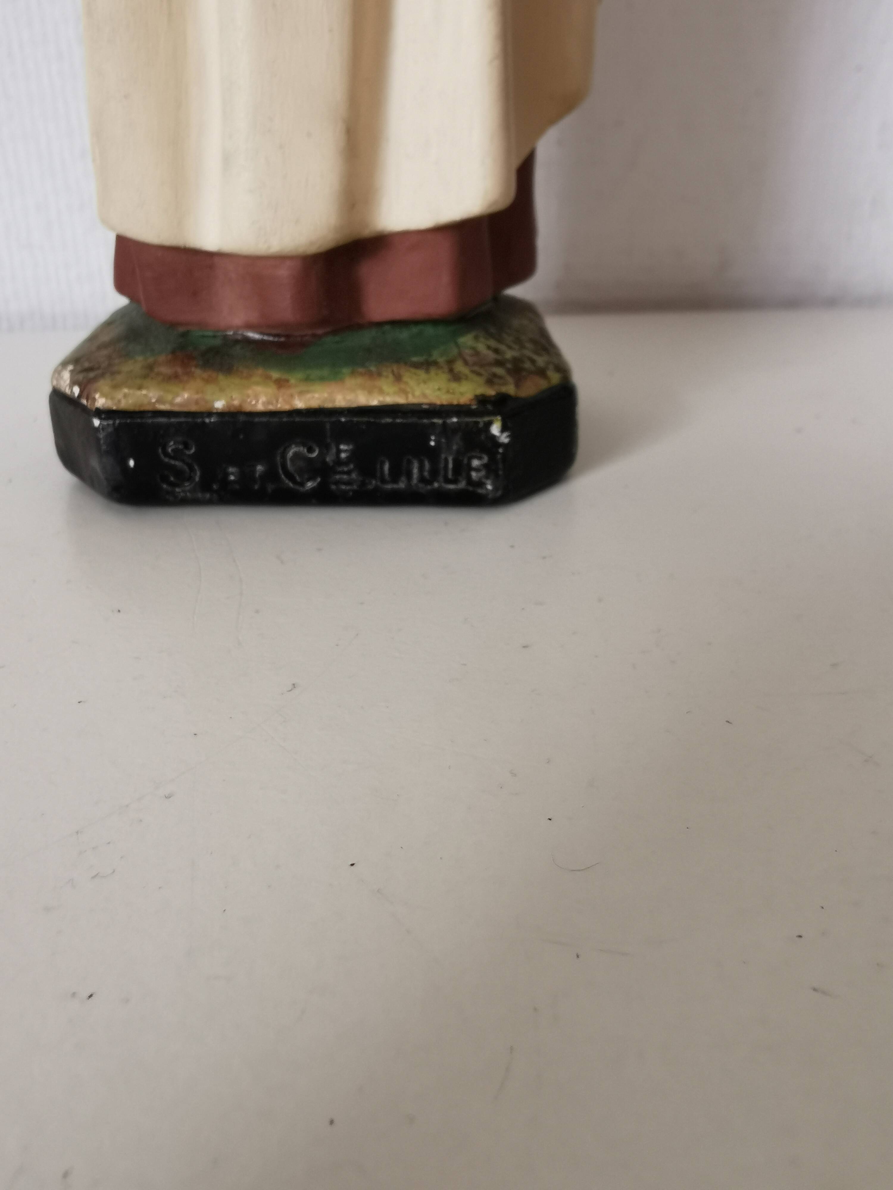 religious statue of Saint Therese of Lisieux in painted plaster