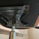 Brown leather office chair