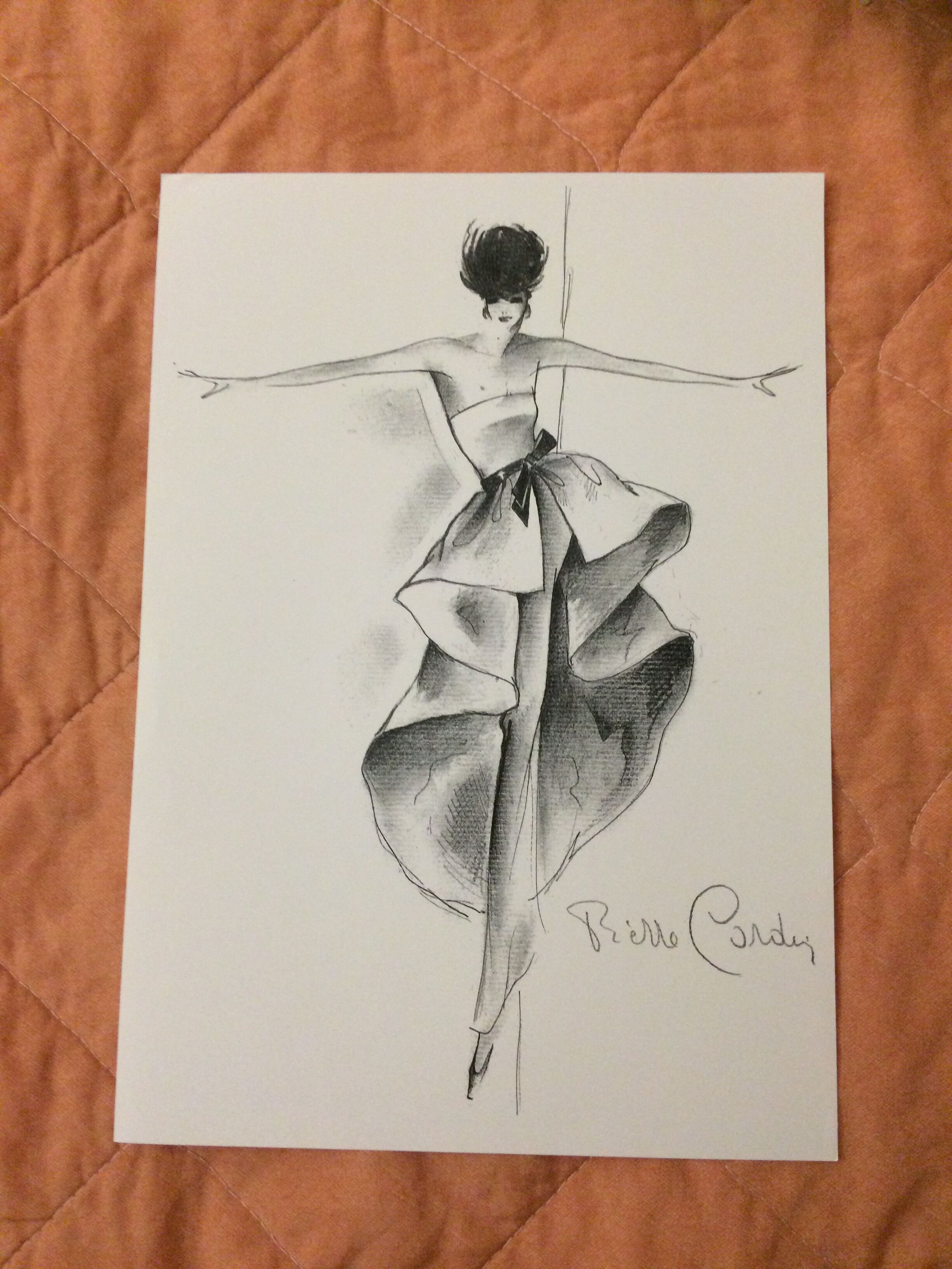 Nice illustration of press fashion Pierre Cardin from the 80s.