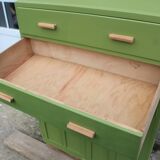 Renovated antique buffet – Herbarium Green (Libéron)
