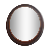 Oval mirror in wood and gold